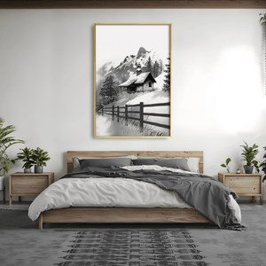 Snowlight Keep Canvas Art Clock Canvas