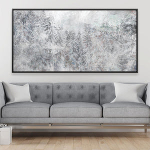 Snowy Forest Canvas Art Clock Canvas