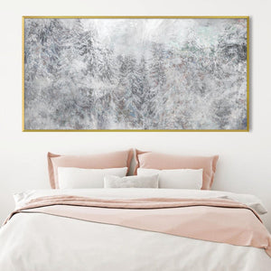 Snowy Forest Canvas Art Clock Canvas