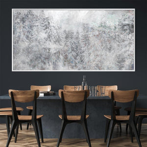 Snowy Forest Canvas Art Clock Canvas