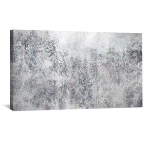 Snowy Forest Canvas Art Clock Canvas