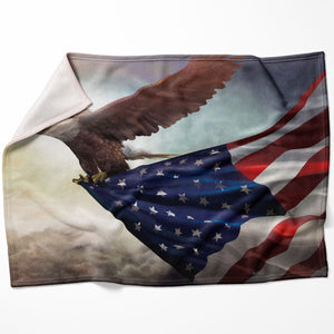 Soaring Eagle Blanket Blanket 75 x 100cm Clock Canvas