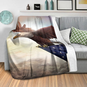 Soaring Eagle Blanket Blanket Clock Canvas