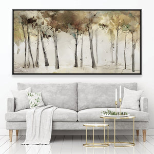 Soft Forest Canvas Art Clock Canvas