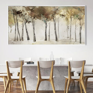 Soft Forest Canvas Art Clock Canvas
