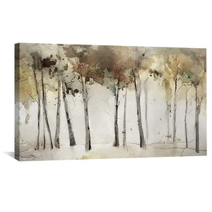 Soft Forest Canvas Art Clock Canvas