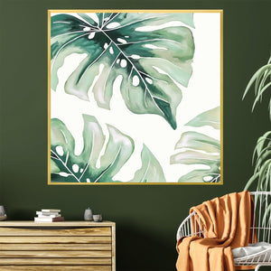 Soft Leaf Canvas Art Clock Canvas