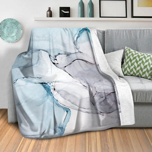 Soft Watercolor C Blanket Blanket Clock Canvas