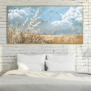 Soft Winds of the Plain Canvas Art Clock Canvas