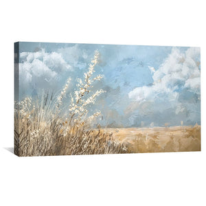 Soft Winds of the Plain Canvas Art Clock Canvas