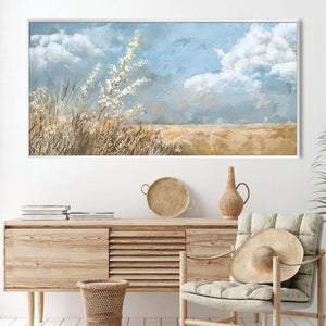 Soft Winds of the Plain Canvas Art Clock Canvas