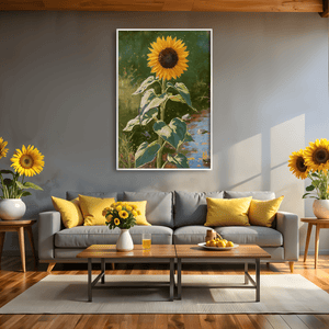 Sol Bloom Canvas Art Clock Canvas
