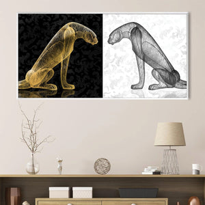 Solar and Lunar Guardians Canvas Art Clock Canvas