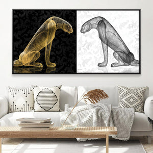 Solar and Lunar Guardians Canvas Art Clock Canvas