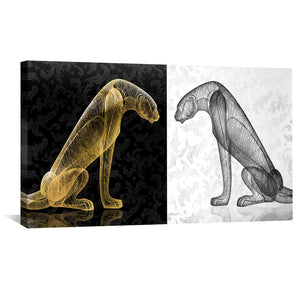 Solar and Lunar Guardians Canvas Art Clock Canvas