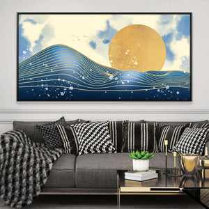 Solar Seascape Canvas Art Clock Canvas
