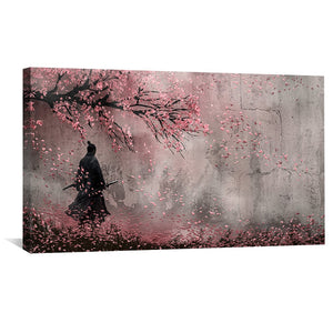 Solitude in Sakura Canvas Art Clock Canvas