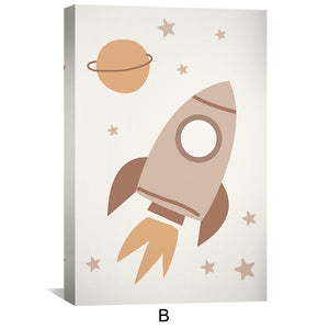 Space Bear Canvas Art B / 12 x 18in / Canvas Clock Canvas