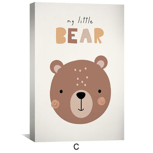 Space Bear Canvas Art C / 12 x 18in / Canvas Clock Canvas