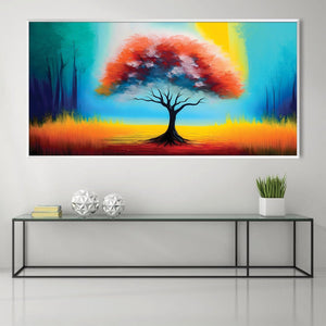 Spectrum Trees Canvas Art Clock Canvas
