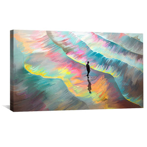 Spectrum Waves Canvas Art Clock Canvas