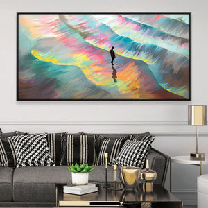 Spectrum Waves Canvas Art Clock Canvas