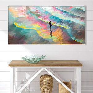 Spectrum Waves Canvas Art Clock Canvas