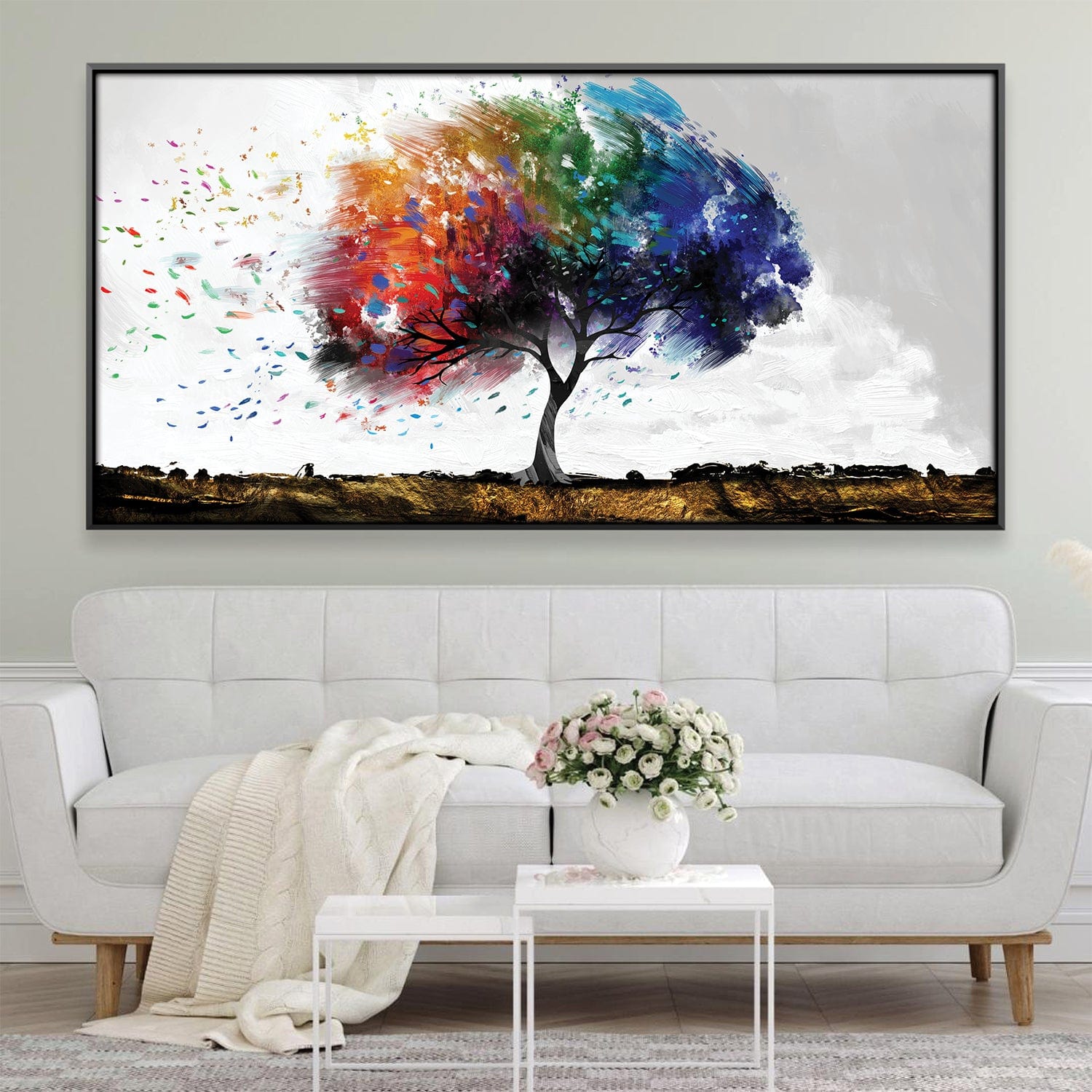 Spectrum Willow Canvas Art Clock Canvas