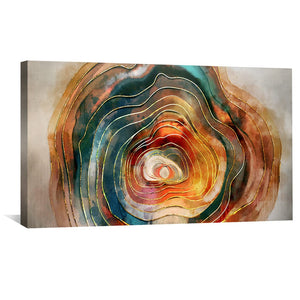 Spiral Hue Canvas Art Clock Canvas