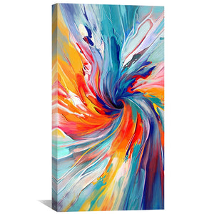 Spiral Spectrum Canvas Art Clock Canvas