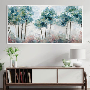 Splotted Forest Canvas Art Clock Canvas