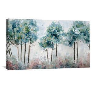 Splotted Forest Canvas Art Clock Canvas