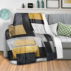 Square Space C Blanket Blanket Clock Canvas