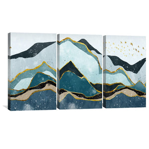 Stacking Mountains Canvas Art Clock Canvas