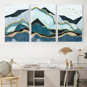 Stacking Mountains Canvas Art Clock Canvas