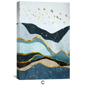 Stacking Mountains Canvas Art Clock Canvas