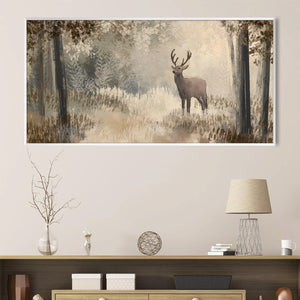 Stag in the Thick Canvas Art Clock Canvas