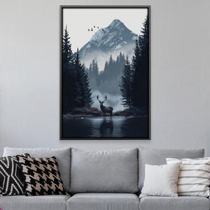 Stag Portrait Canvas Art 12 x 18in / Canvas Clock Canvas