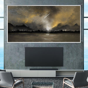 Stardust Serenity Canvas Art Clock Canvas