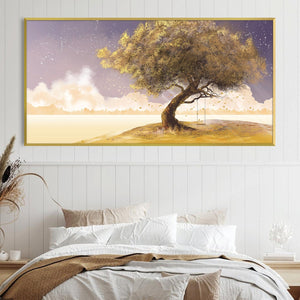 Stardust Tree Canvas Art Clock Canvas