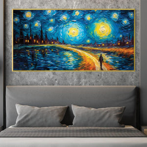 Starry Path Canvas Art Clock Canvas