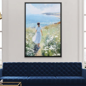 Steps Toward the Blue Canvas Art 12 x 18in / Canvas Clock Canvas