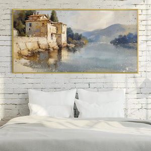 Still Waters on Old Walls Canvas Art Clock Canvas