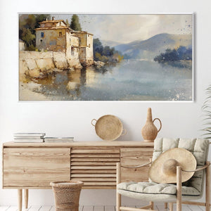 Still Waters on Old Walls Canvas Art Clock Canvas