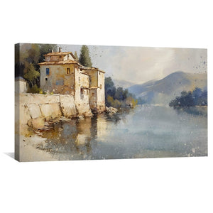 Still Waters on Old Walls Canvas Art Clock Canvas