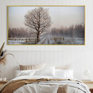 Still Winter Trail Canvas Art Clock Canvas