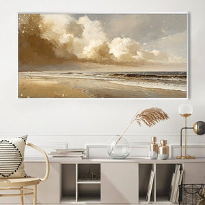 Stormlight Shore Canvas Art Clock Canvas