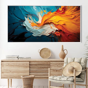 Stream of Fusion Canvas Art Clock Canvas