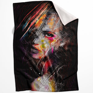 Strong Minded Woman Blanket Blanket 75 x 100cm Clock Canvas