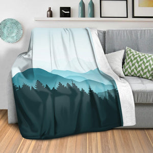 Subtle Fog Blanket Blanket Clock Canvas